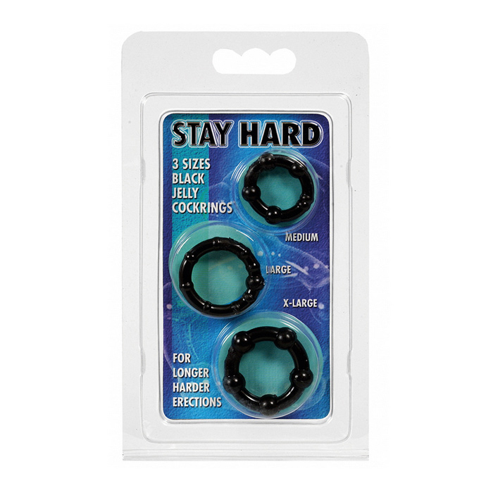 Erekční kroužek černý - Stay Hard