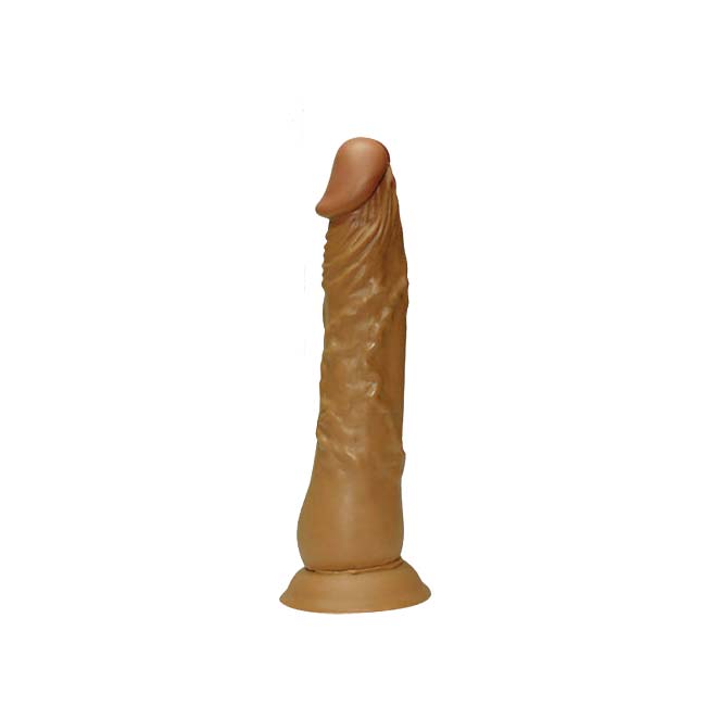 Hnědé maxi dlouhé dildo s přísavkou - XXL