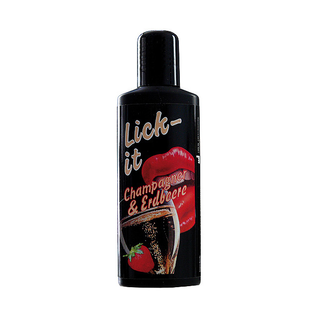 Jedlý lubrikační gel Lick-it 100 ml - Šampaňské a jahody