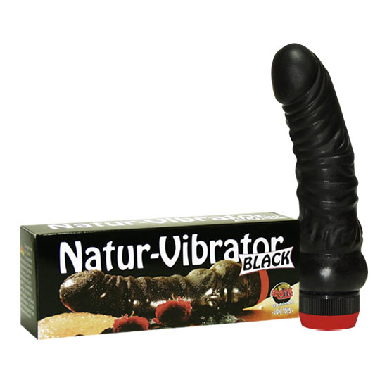 Gelový černý vibrátor - Nature Vibe BLACK