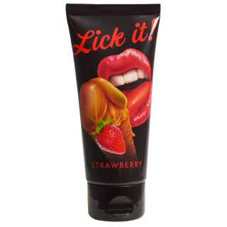 Jedlý lubrikační gel Lick-it 100 ml - jahody