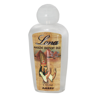 LONA masážní erotický olej s vůní ambry