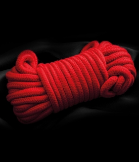 Červené bavlněné lano - 10m